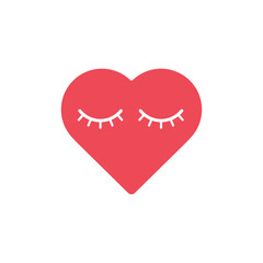 Red heart with eyes icon. Heart symbol modern, simple, vector, icon for website design, mobile app, ui. Vector Illustration