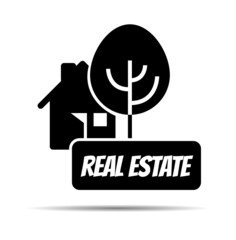 Vector outline logo. Real Estate. 