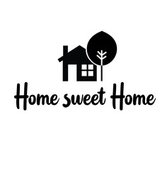 Vector outline logo. Home sweet Home. Real Estate. 