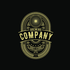 Fototapeta premium Vintage Clean Brewing Label Vector
