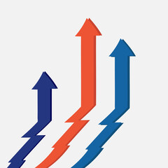 arrow business growth arrow vector illustration.