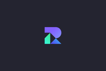 Technology Letter R Logo Abstract Whimsical Monogram
