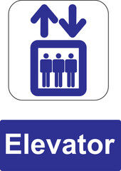 elevator public information signs and symbols