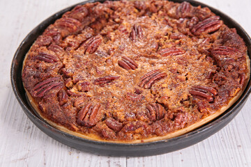 pecan pie- traditional and homemade tart