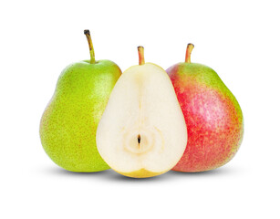 pears isolated on white background