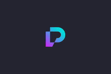 Technology Letter P Logo Abstract Whimsical Monogram