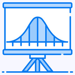 
Distribution chart icon, graphical presentation vector 

