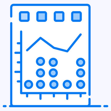 
A Statistical Representation Of Data, Dot Graph Icon
