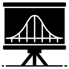 
Distribution chart icon, graphical presentation vector 
