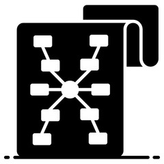 
Vector design of Sitemap, flow diagram on paper in modern editable style 
