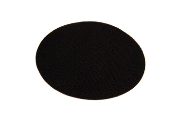 Circular sandpaper discs velcro Tape Strips for grinding machine isolated on white background