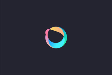 Technology Letter O Logo Abstract Whimsical Monogram