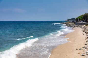 Beautiful view of beach at Agios Ioannis, Pelion, Greece