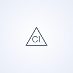 Can be used for bleaching chlorine products, vector best gray line icon