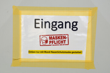 maskenpflicht wegen corona-krise