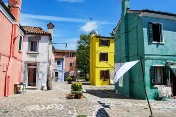 colorful houses in burano island