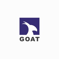 Goat Logo Vector Simple animal
