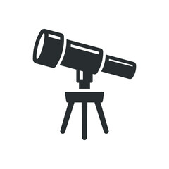 Icon vector telescope on white background