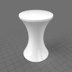 Plastic curved stool
