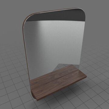 Mirror with shelf