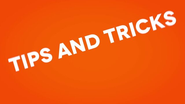 Tips and tricks intro outro text reveal
