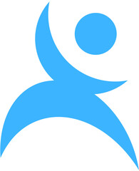 Abstract Jump People Logotype Vector Design