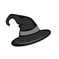 Halloween Witch wizard's hat isolated on white background. Wizard hat, vector. Scary hat isolated.
