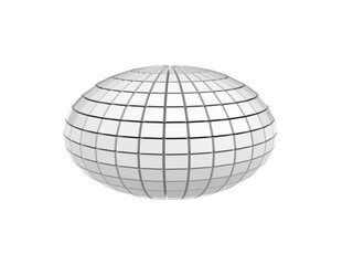3D sphere on white background