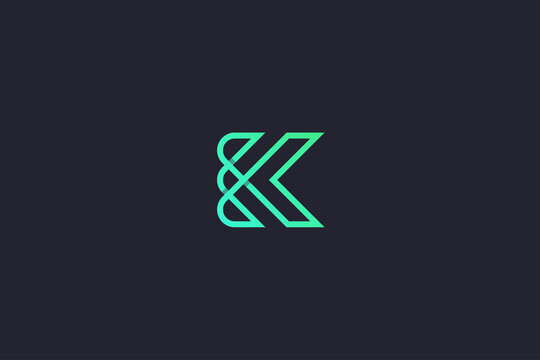 Technology Letter K Logo Abstract Whimsical Monogram