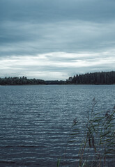 sunset over the lake