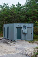 Modern public toilet in the forest