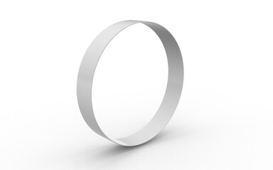 3d abstract ring on white background