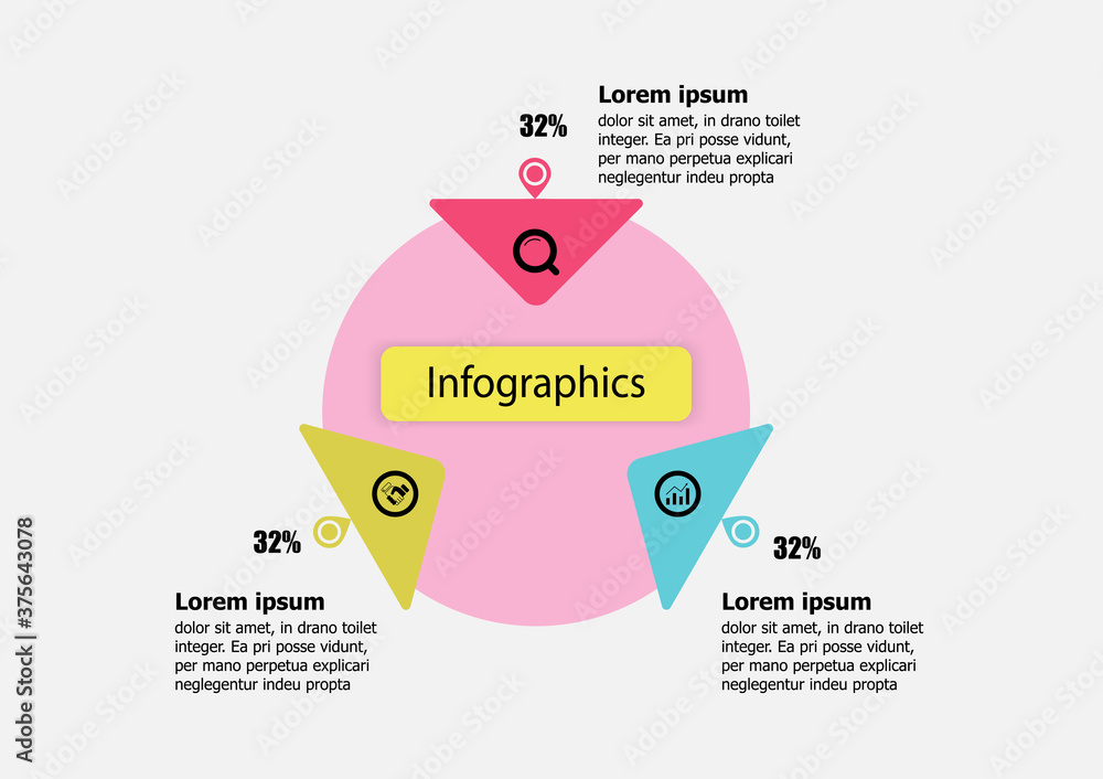 Poster 3 point banner design template infographic text vector. plan design presentation business infographi