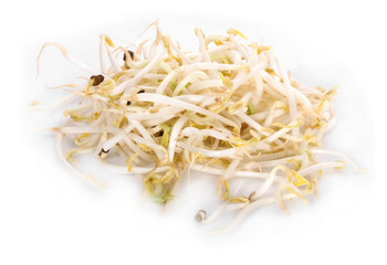 Bean Sprouts on White Background