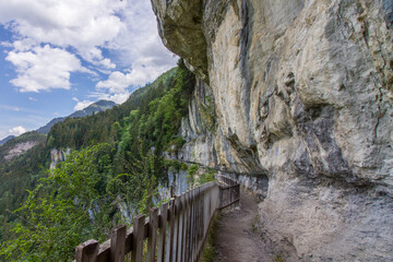 Galerie Défago at Champery, Valais canton, Swiss alps, Switzerland