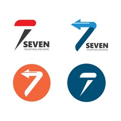 number seven icon vector illustration design