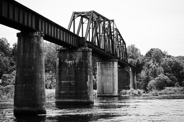 an old railroad bridge, Black &White