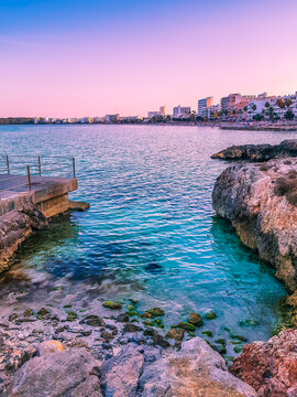 Sunset on the beach of Cala Millor