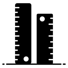 
A cloth measurement sticks, yardsticks in icon
