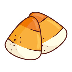 delicious sweet, in white background vector illustration design