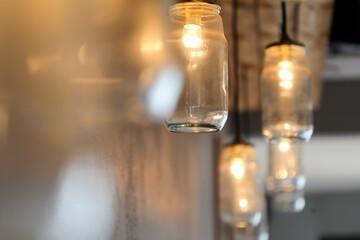Hand made jar glass jars lights.