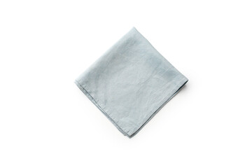 Cotton towel isolated copy space top view