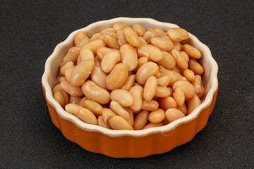 White beans kidney in the bowl