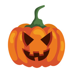 halloween pumpkin icon on white background vector illustration design