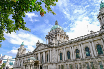 Fototapeta premium Belfast - August 2019: the exterior of the city hall