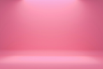 Blank light pink gradient background with product display. White backdrop or empty studio with room floor. Abstract background texture of light pink