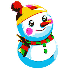 vector svg christmas snowman