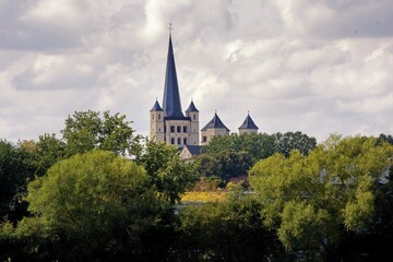 Fototapeta na wymiar historical Brauweiler Abbey, a former Benedictine monastery located at Brauweiler near Cologne