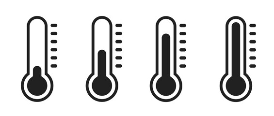 Temperature vector icon. Weather, hot and cold illustration.