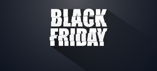 Sale for Black Friday poster design. Vector illustration